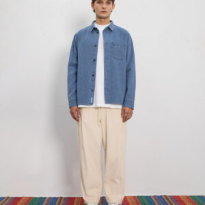 Casual Recycled Denim Shirt Blue
