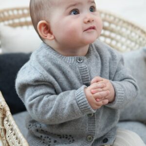 Baby Embroidered Cashmere Cardigan Koala