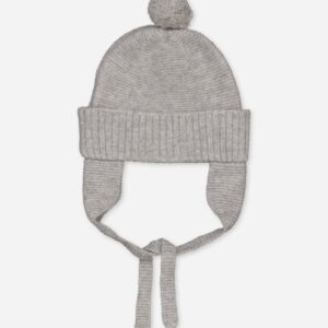 Baby Cashmere Pompom Beanie Grey