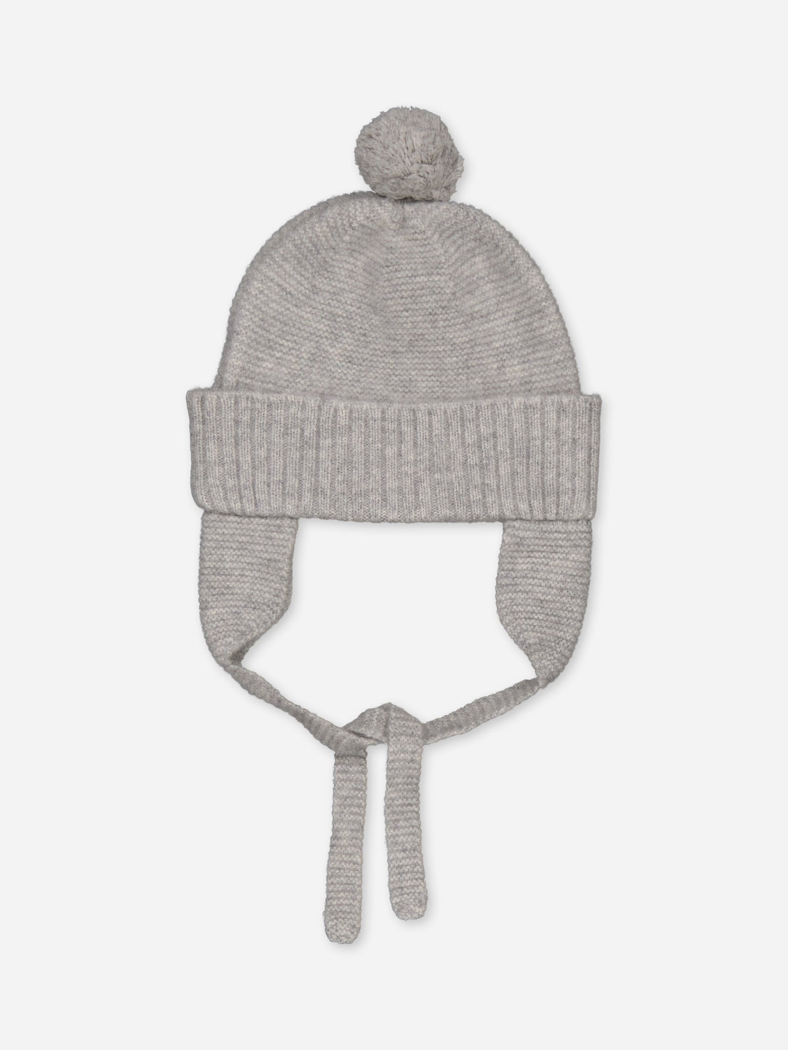 Baby Cashmere Pompom Beanie Grey