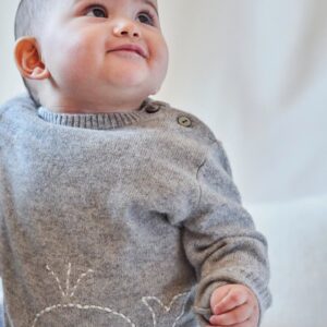 Baby Embroidered Cashmere Sweater Whale
