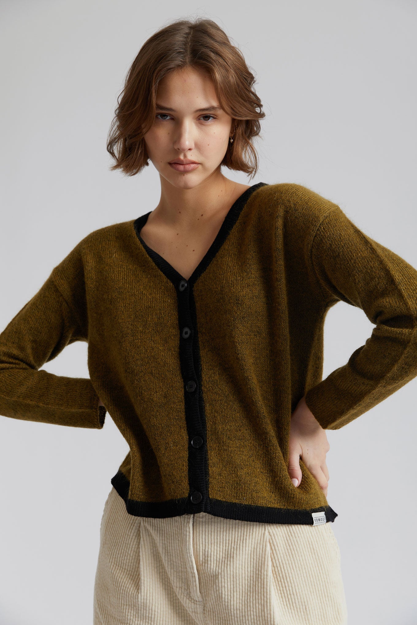 Binky Recycled Nylon Cardigan Khaki