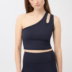 Cropped Shoulder Top Sports Bra Night Sky