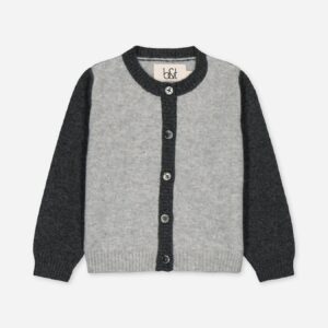 Baby Cashmere Cardigan Colorblock Grey