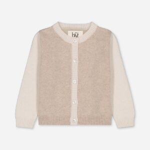 Baby Cashmere Cardigan Colorblock Beige