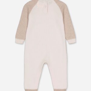 Baby Cashmere Jumpsuit Colorblock Ivory