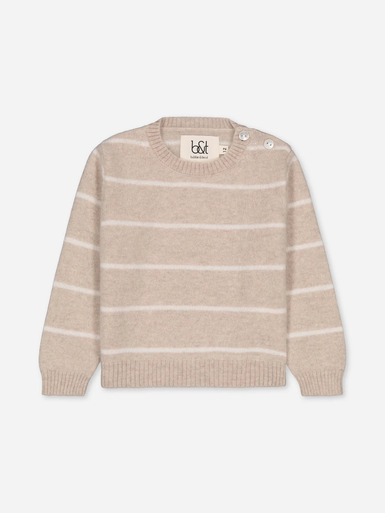 Baby Cashmere Sweater Stripes Beige