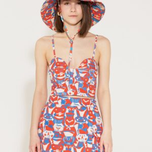 Butykos Bustier Top Miska Faces Red