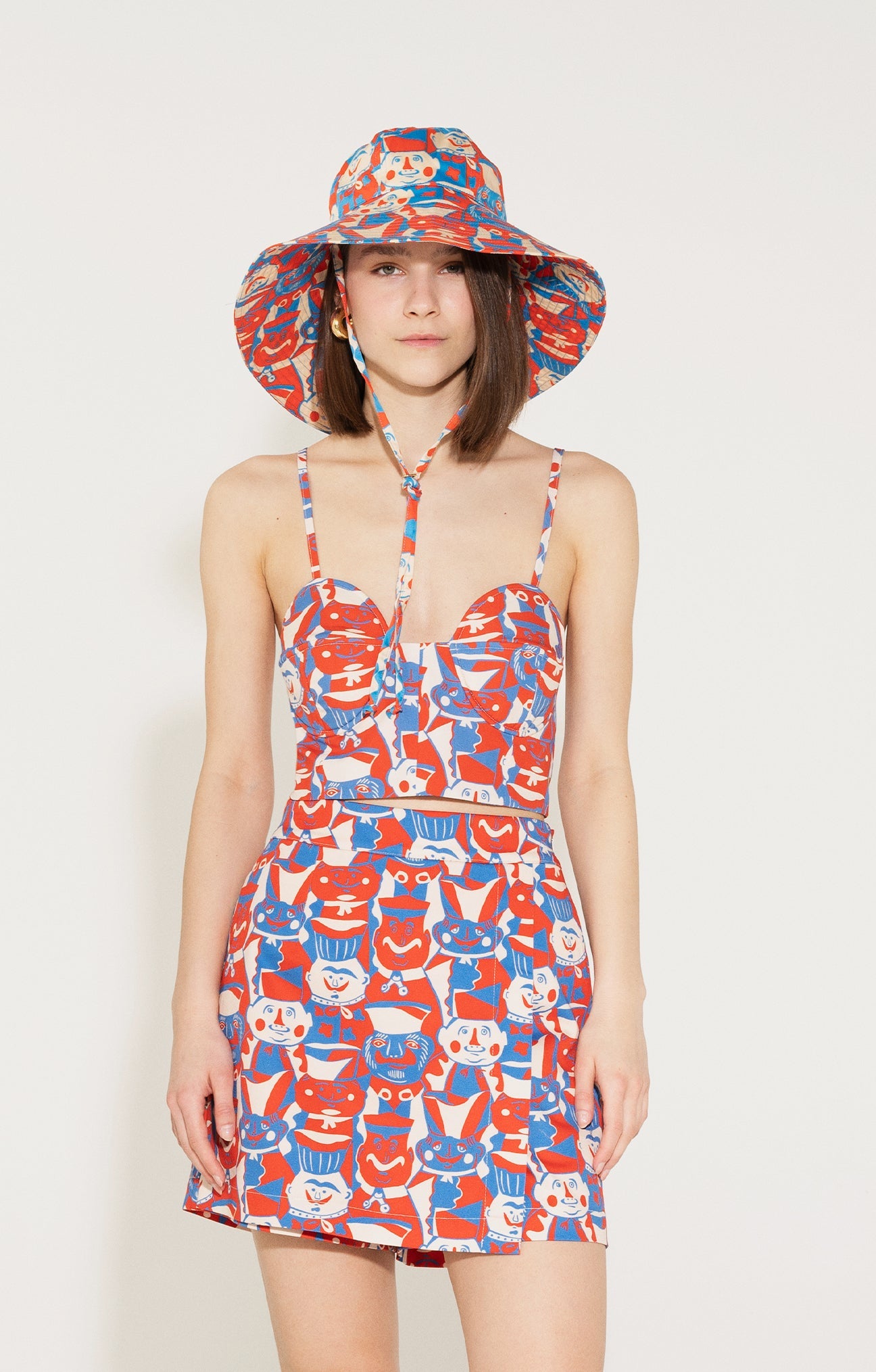 Butykos Bustier Top Miska Faces Red