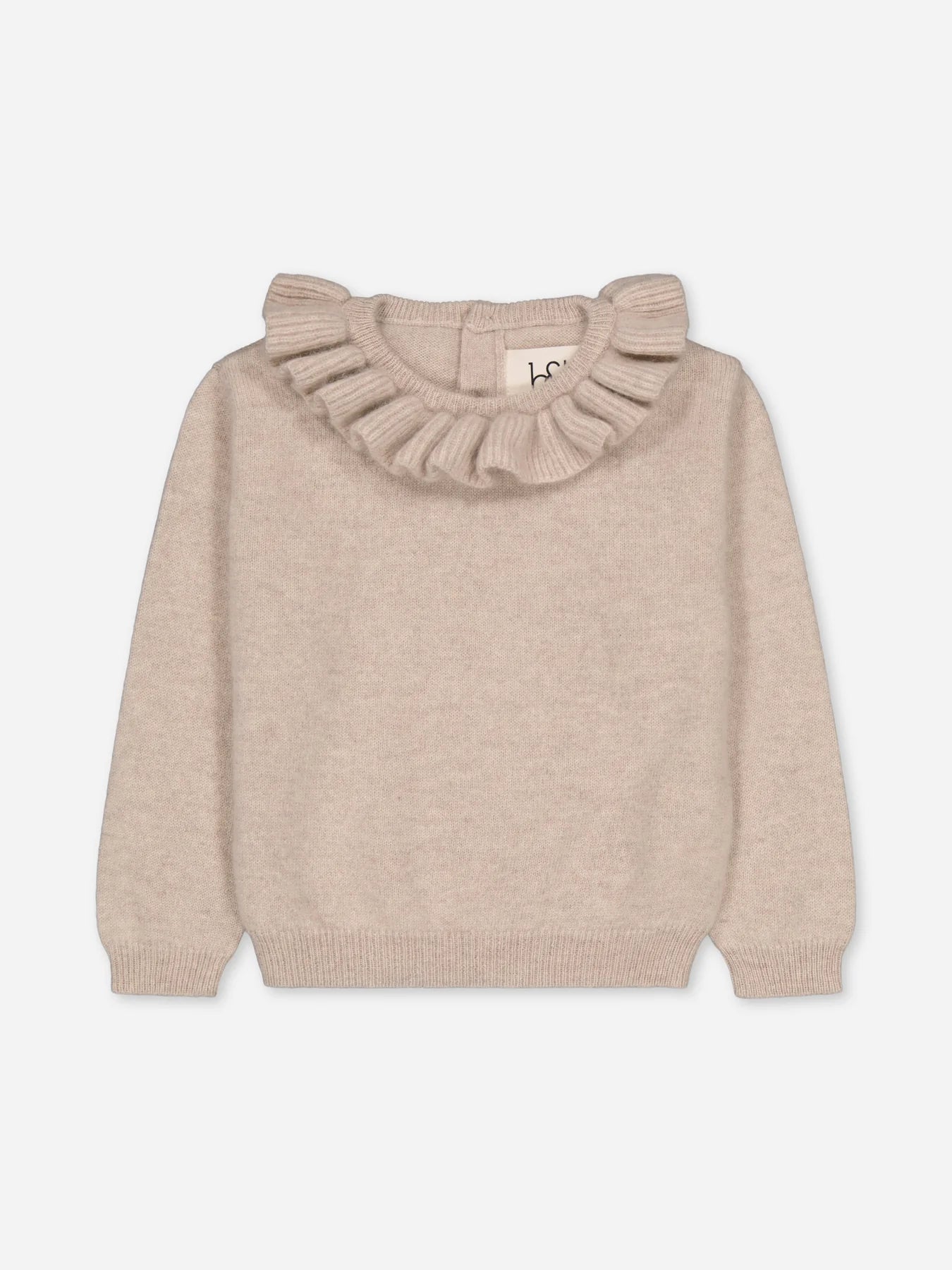 Baby Ruffled Cashmere Sweater Beige
