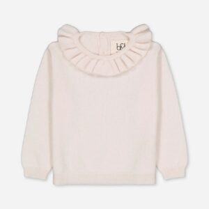 Baby Ruffled Cashmere Sweater Ivory