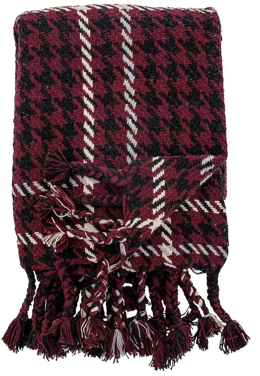 Bloomingville Rivel torkkupeitto 130x150 cm punainen