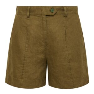 Emmie Linen Shorts Khaki