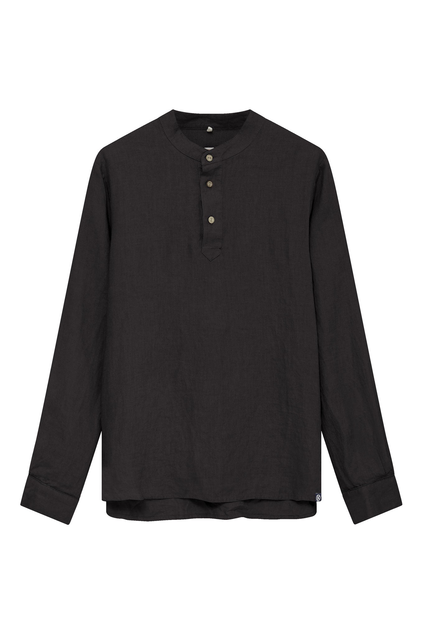 Elijah Linen Long Sleeve Black