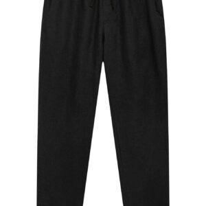 August Linen Trouser Black