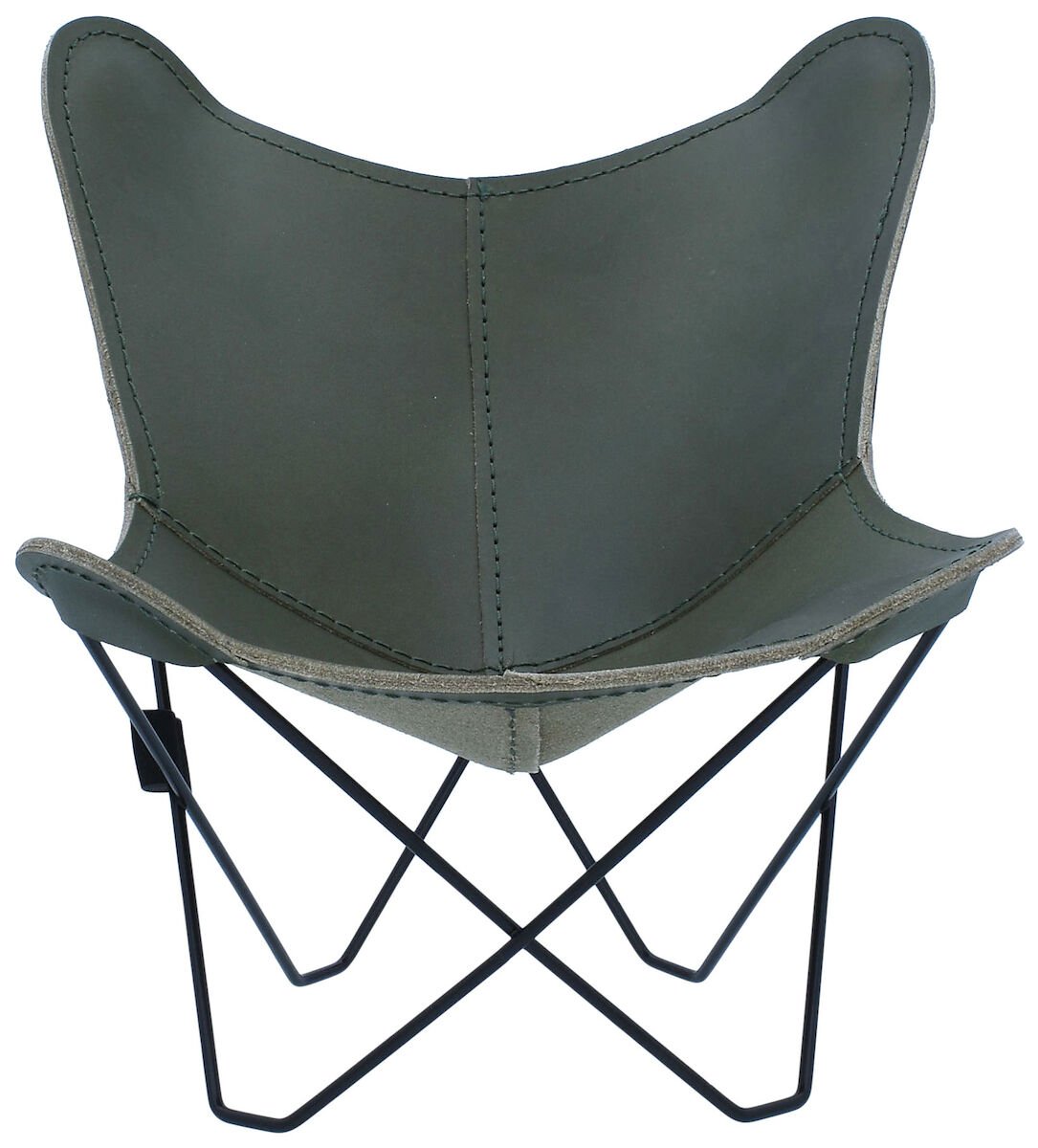 Cuero Design mini lepakkotuoli Pampa Mariposa vihreä, musta jalka