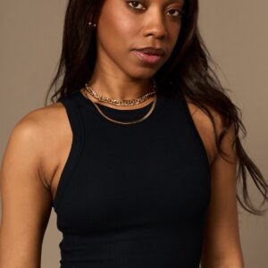 Crescent Tank Top Black