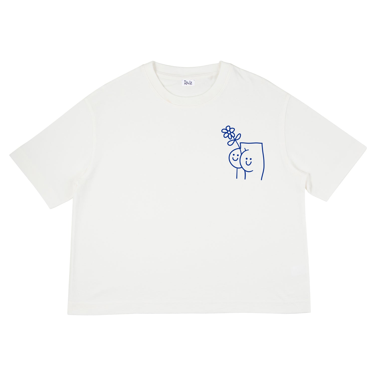 Crop Florero T-Shirt White
