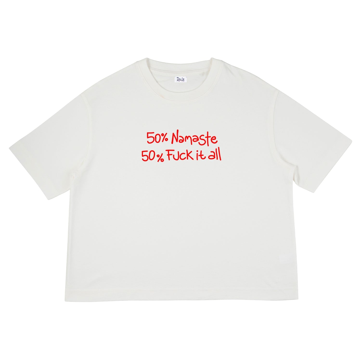Crop Namaste T-Shirt White