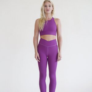 Goddess Suede Leggingsit Bougainvillea