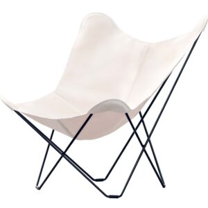 Cuero Sunshine Mariposa lepakkotuoli Sunbrella-kangas luonnonväri, musta jalka