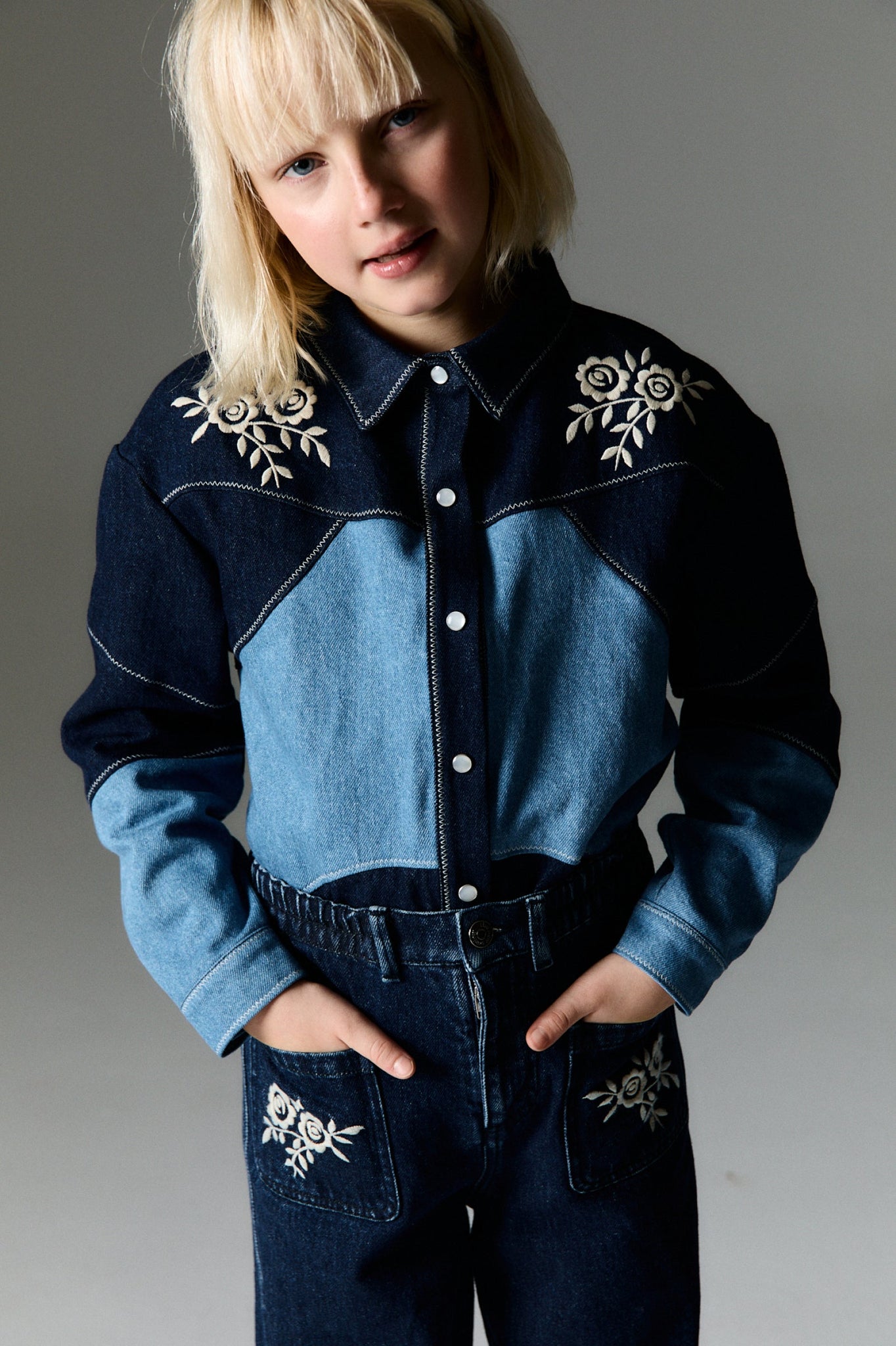 Danubio Kids' Denim Shirt Blue