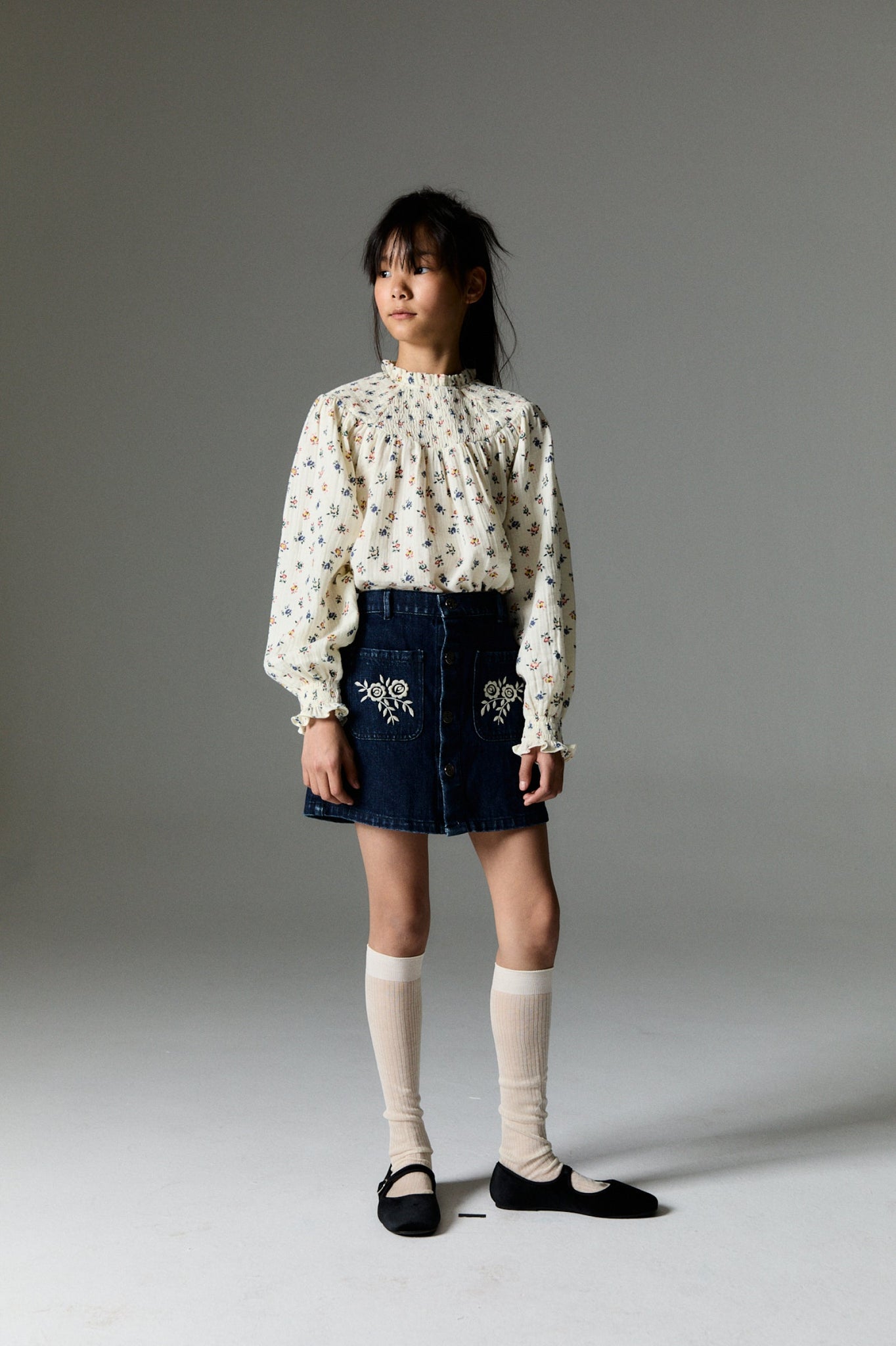 Danubio Kids' Denim Skirt Blue
