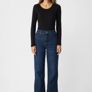 Dew Flared Soft Jeans Dark Denim