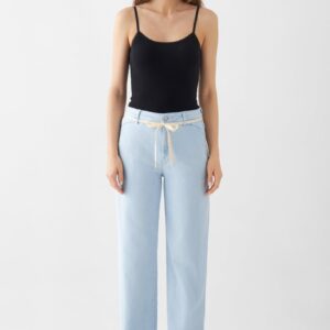 Dew Flared Soft Jeans French Pocket Light Blue