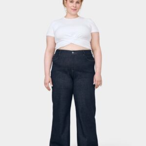 Dew Flared Soft Jeans Plus Size Raw Denim