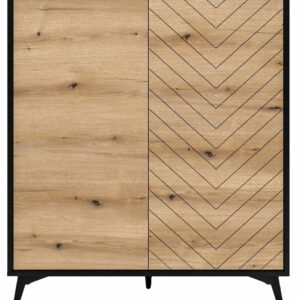 Dumont kaappi 104x39x119 cm tammi/musta