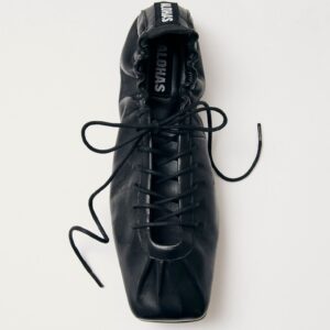 Aureline Black Leather Ballet Flats