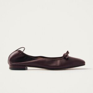 Freya Brown Leather Ballet Flats