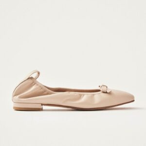 Freya Cream Leather Ballet Flats