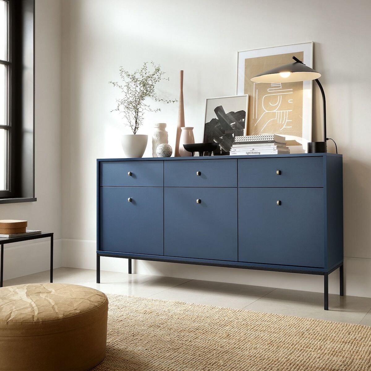 Fine senkki 153x39x83 cm sininen
