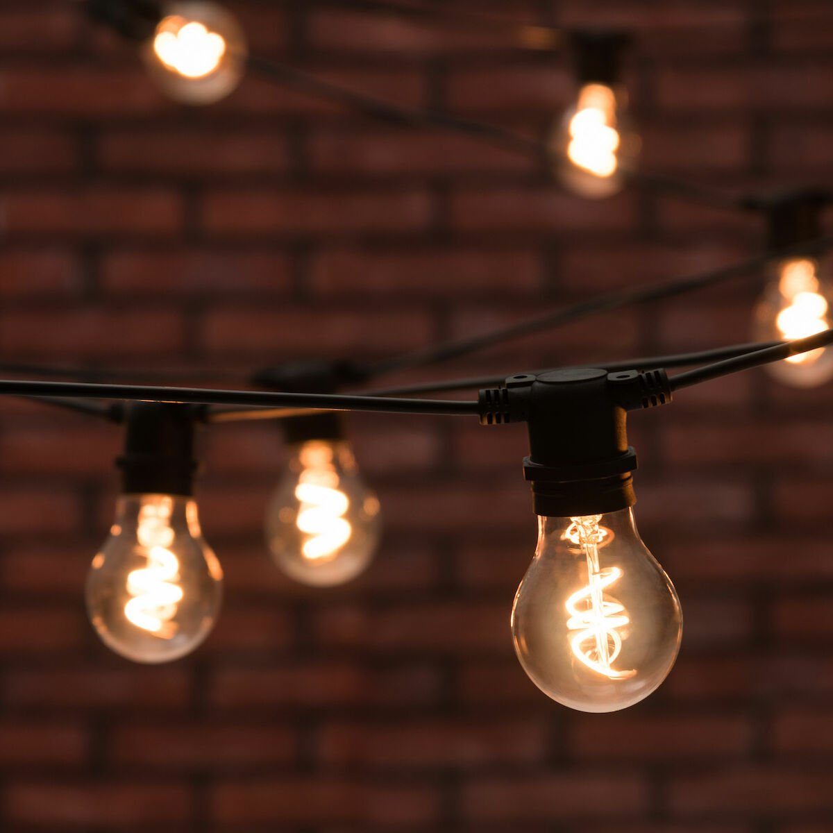 Finnlumor Valoketju kierre Filament kirkas 10LED A60 kupu sisä- ja ulkokäyttöön