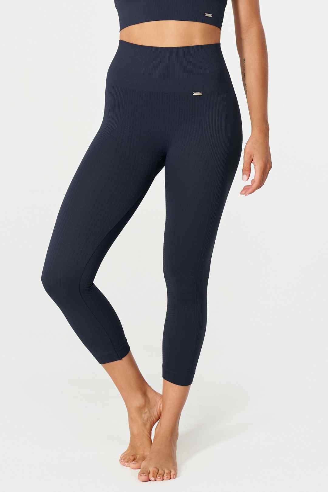 Flow Leggings Capri Navy Blue