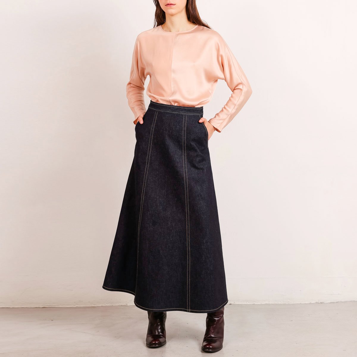 Flow A-linjainen Farkkuhame Raw Denim