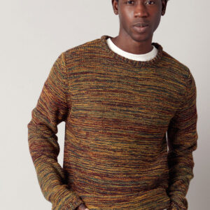 Glitch Merino Wool Jumper Mustard