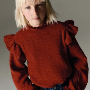 Glacier Kids' Blouse Ruby Dusk Red