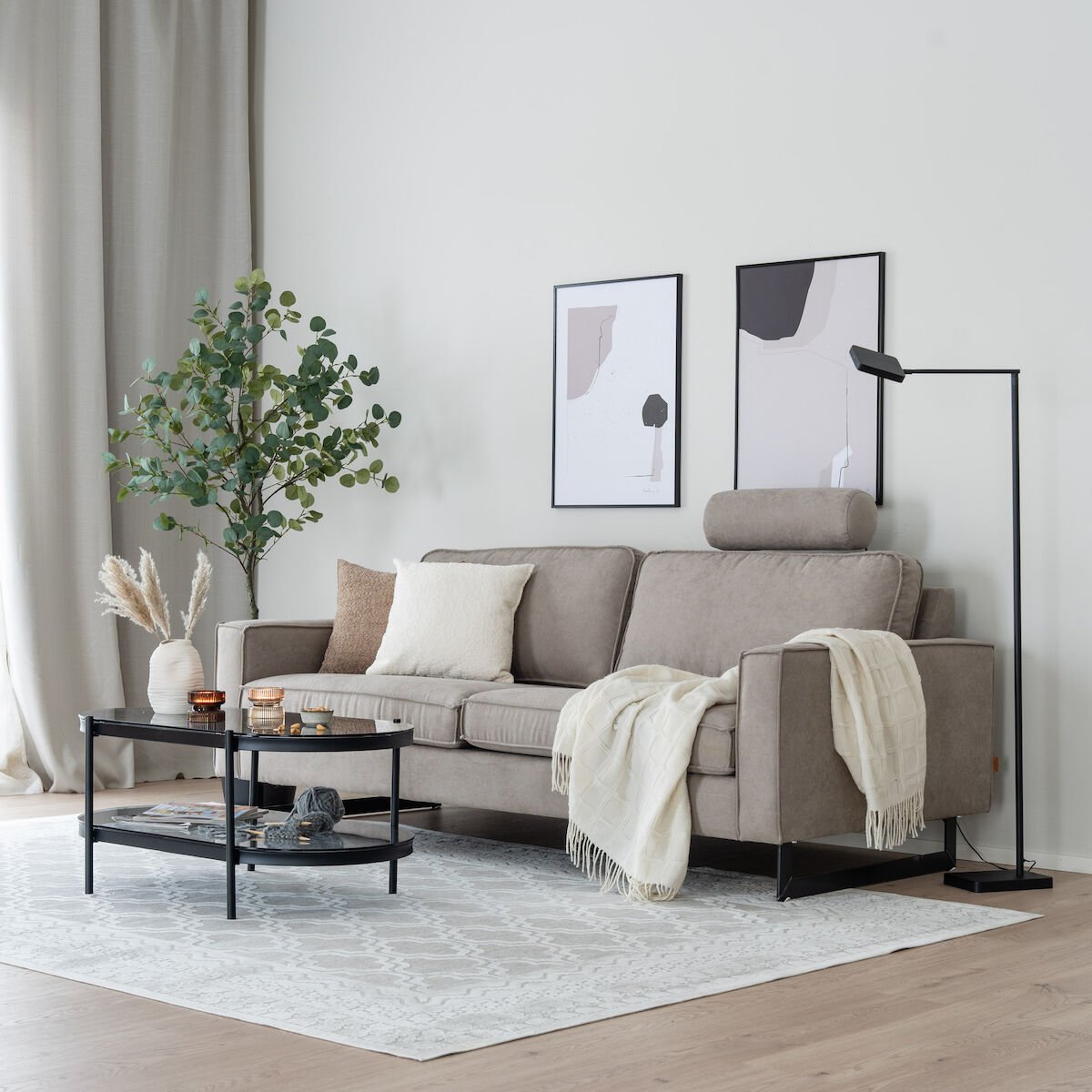 Gaala viskoosimatto 200x290 cm pellava