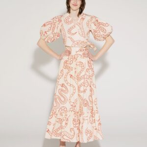 Hadik Wrap Skirt Snakes Beige