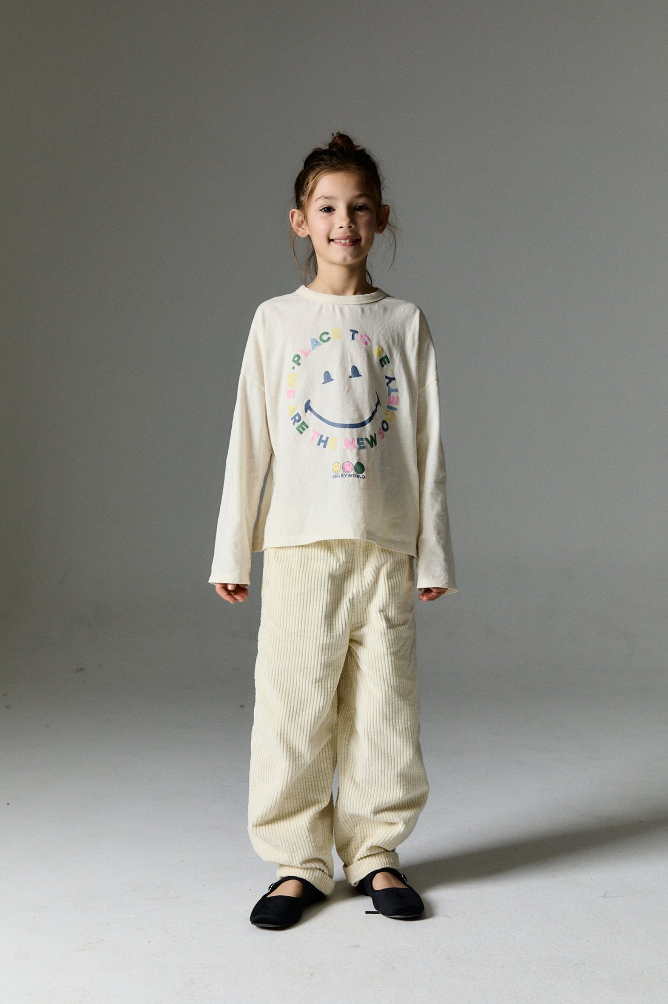 Happy Place Kids' Long Sleeve SmileyWorld® White