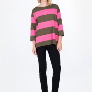 Havu Long Sleeve Top Striped Green/Pink