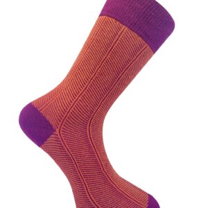 Herringbone GOTS Organic Cotton Socks Auburn