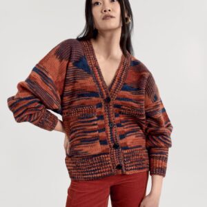 Hope Handknit Wool Cardigan Terracotta