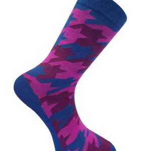 Houndstooth GOTS Organic Cotton Socks Blue