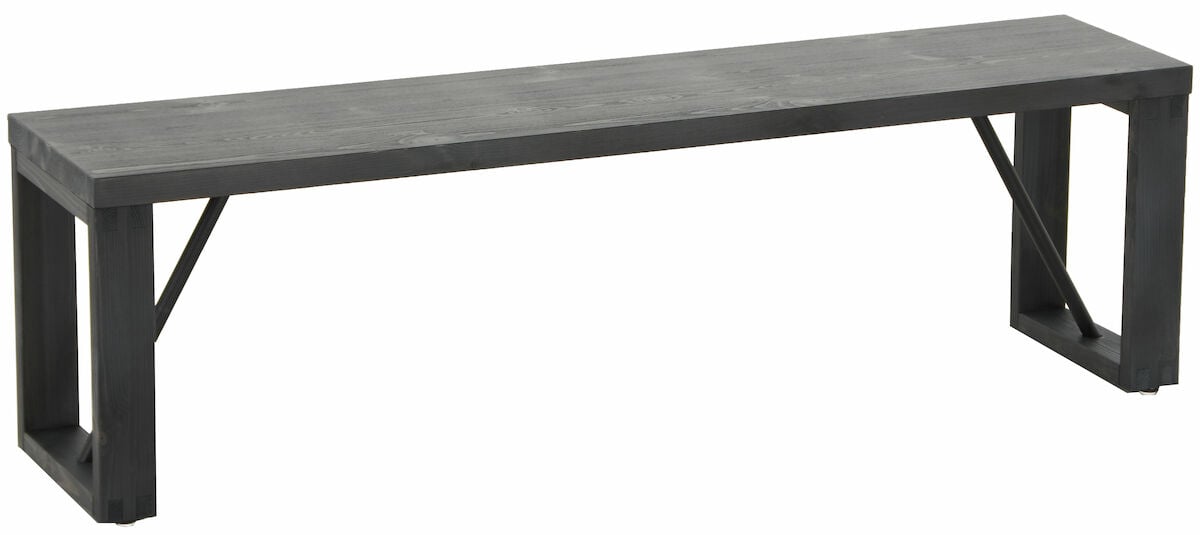 Honka terassipenkki 155x35 cm puujalalla musta