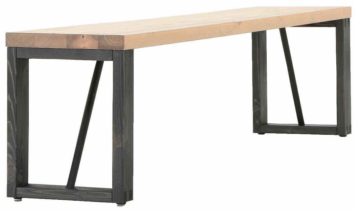 Honka terassipenkki 195x35 cm puujalalla antiikkipetsattu/musta