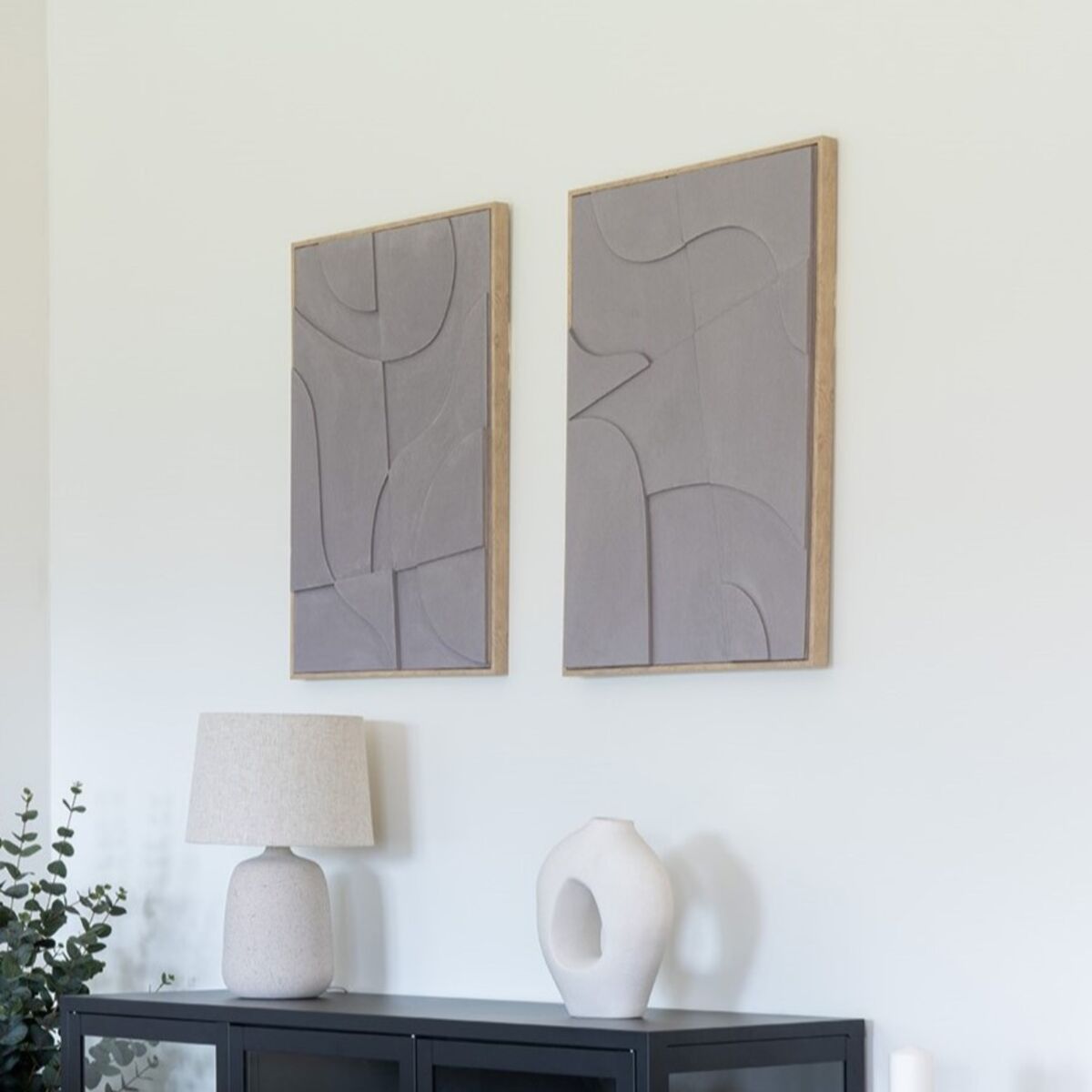 House Nordic Madeline reliefi Nro 1 canvastaulu 50x70 cm hiekka